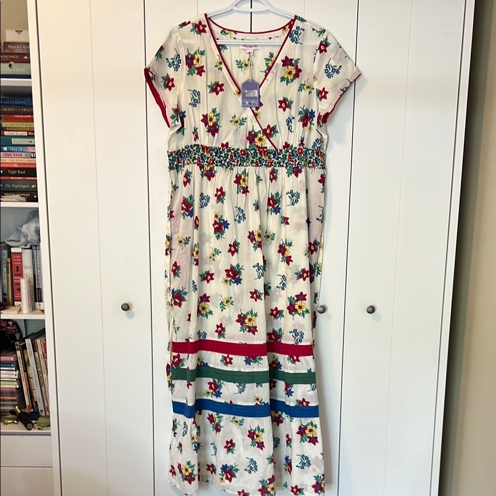 NWT April Cornell Cotton Prairie Floral Maxi dress Size L